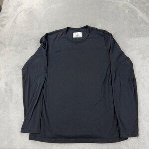 Reigning Champ 100% Pima Cotton Black Long Sleeve Shirt Men's Size Medium